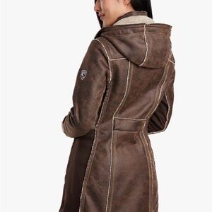 Kuhl Women's Brown Leather Hooded Jacket